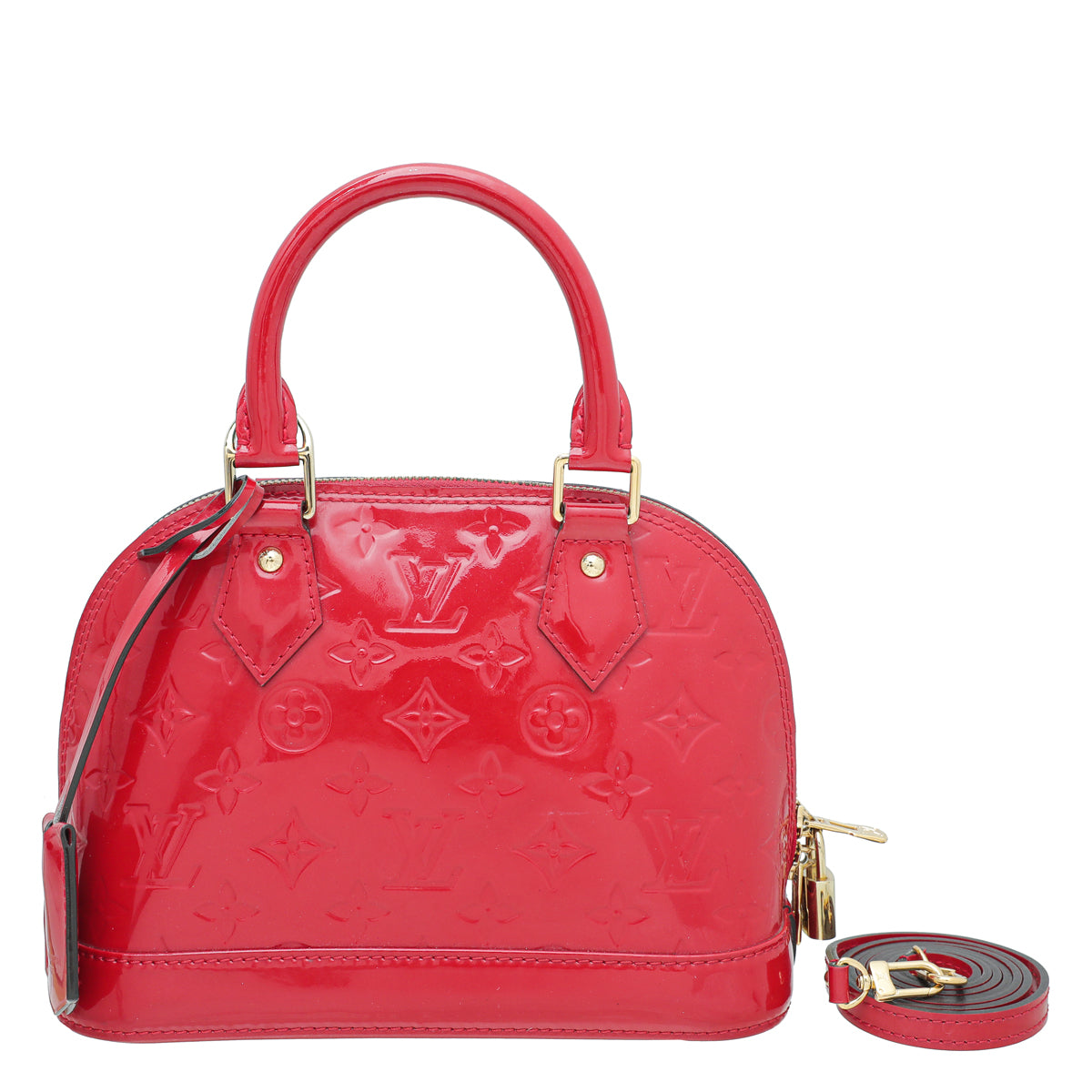 Louis Vuitton Cerise Monogram Vernis Alma BB Bag-Louis Vuitton-THE CLOSET