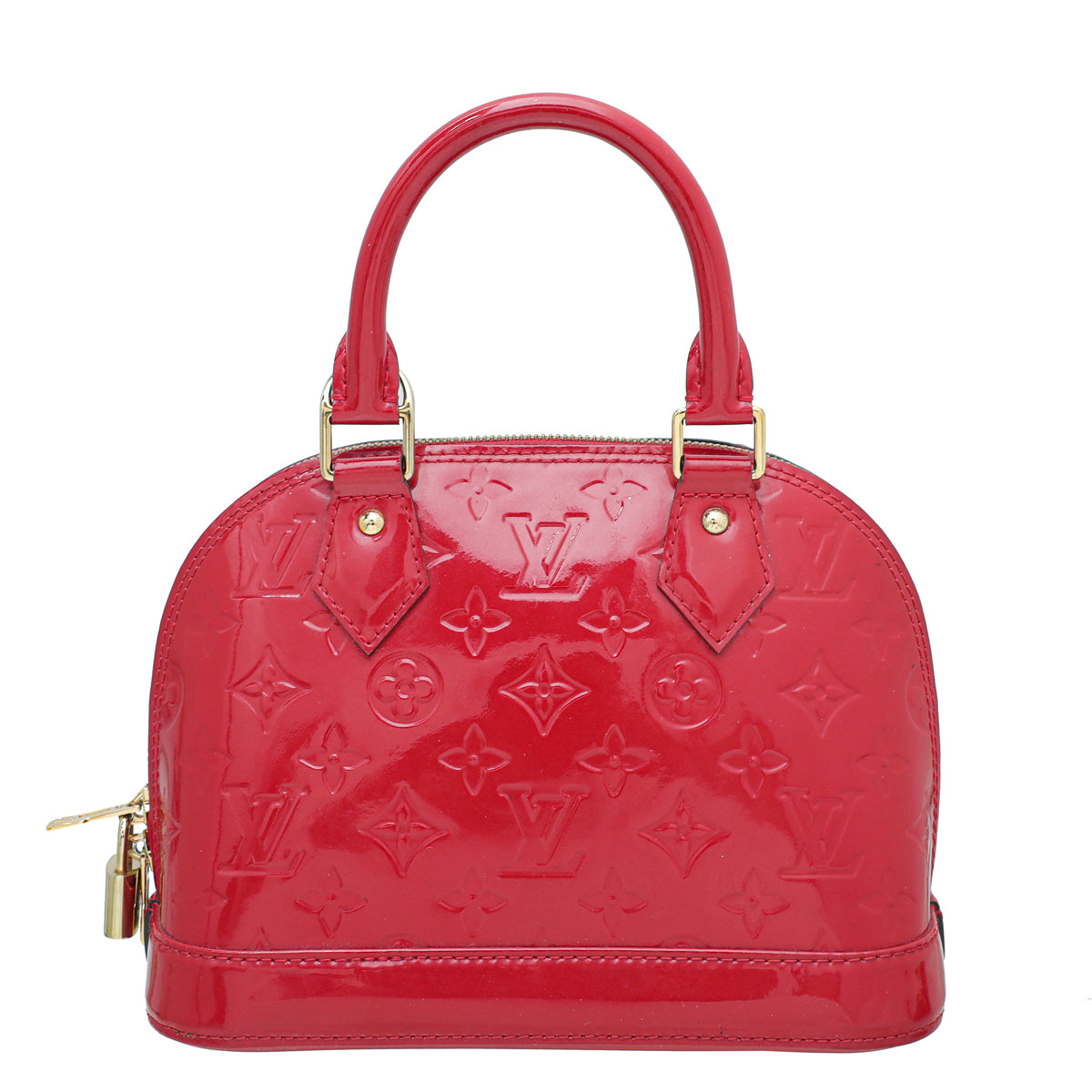 Louis Vuitton Cerise Monogram Vernis Alma BB Bag-Louis Vuitton-THE CLOSET
