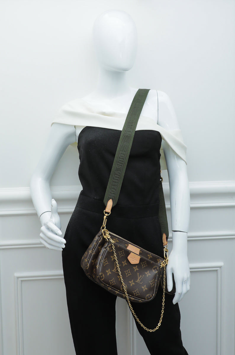 Louis+Vuitton+Multi+Pochette+Accessoires+Crossbody+Brown+Canvas%2FLeather  for sale online