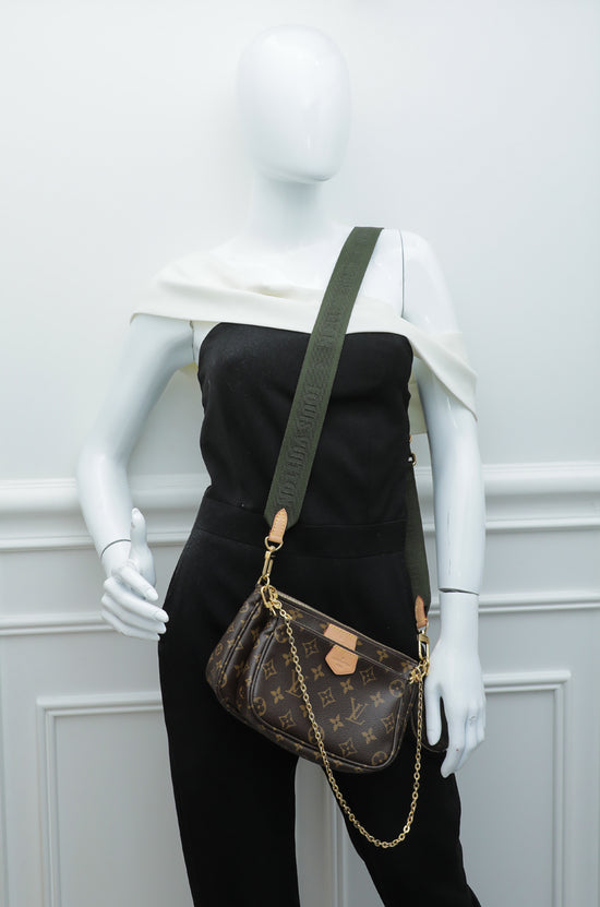 Louis Vuitton Multi Pochette Accessoires Khaki Monogram