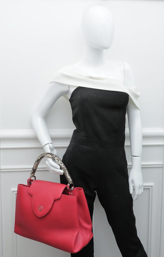 Louis Vuitton, Bags, Sold Auth Lv Capucines Mm Python Handle