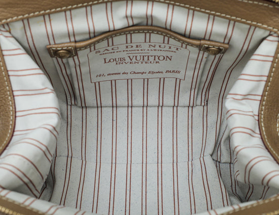A Louis Vuitton Toile Trianon Canvas Leather Inventeur Sac de Nuit Bag, 13  x 6 x 6 inches. sold at auction on 21st April