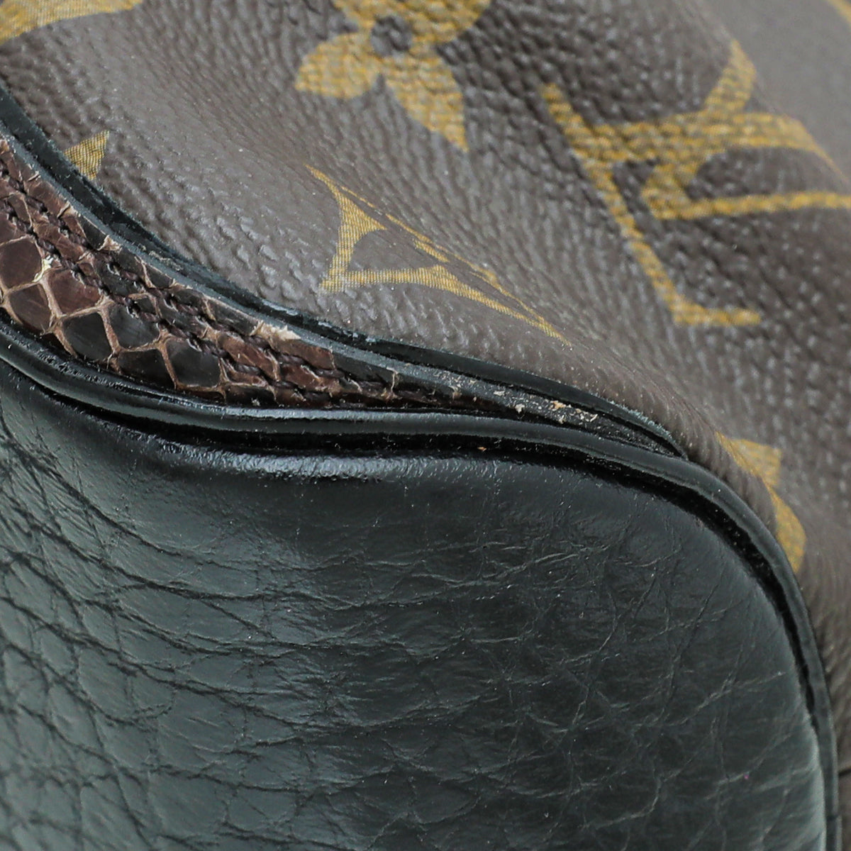 Louis Vuitton Bicolor Monogram Ostrich Lizard Oskar Waltz Bag