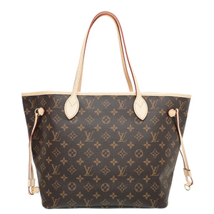 Louis Vuitton monogram bag neverfull mm w/ agous