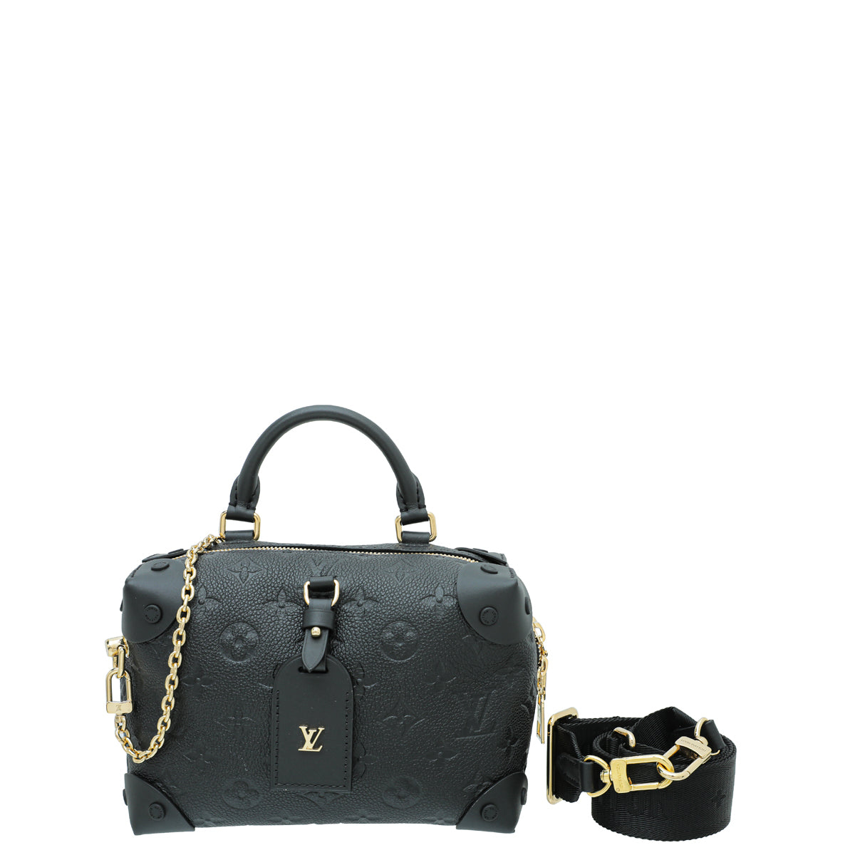 Louis Vuitton Black Monogram Empreinte Petite Malle Souple Bag-Louis Vuitton-THE CLOSET