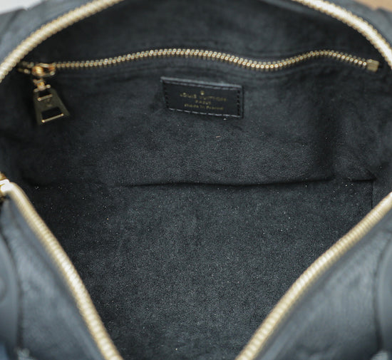 Louis Vuitton Black Monogram Empreinte Petite Malle Souple Bag