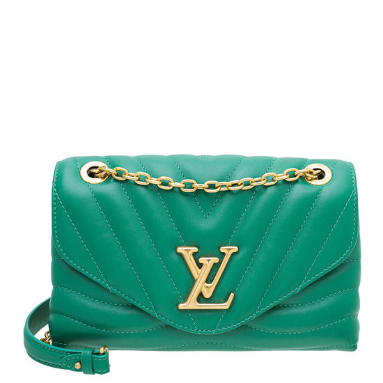 Louis Vuitton New Wave Flap MM, Teal Green, with Gold Hardware