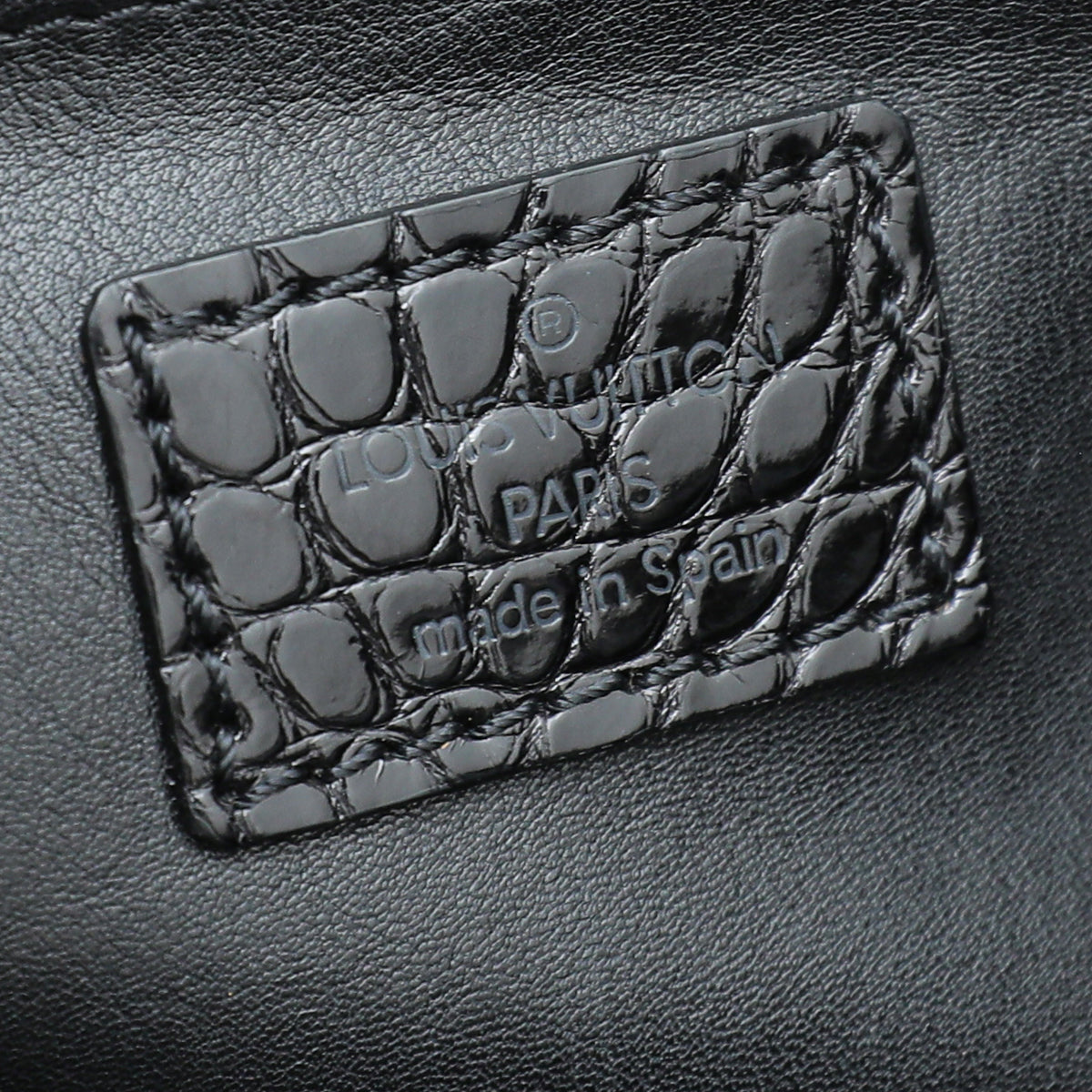 Louis Vuitton Black Vintage Monogram Velours Alligator Gracie MM Bag-Louis Vuitton-THE CLOSET
