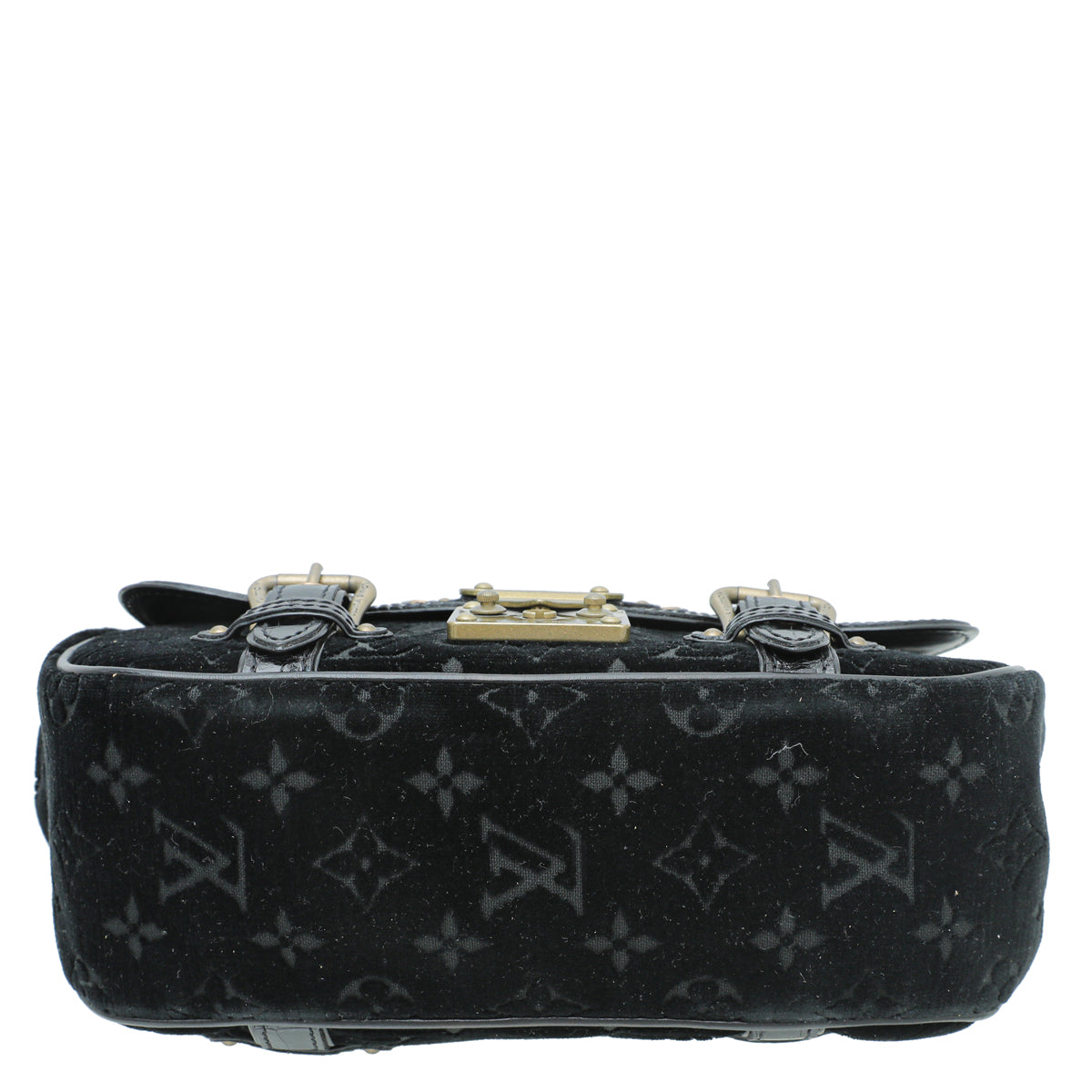 Louis Vuitton Black Vintage Monogram Velours Alligator Gracie MM Bag-Louis Vuitton-THE CLOSET