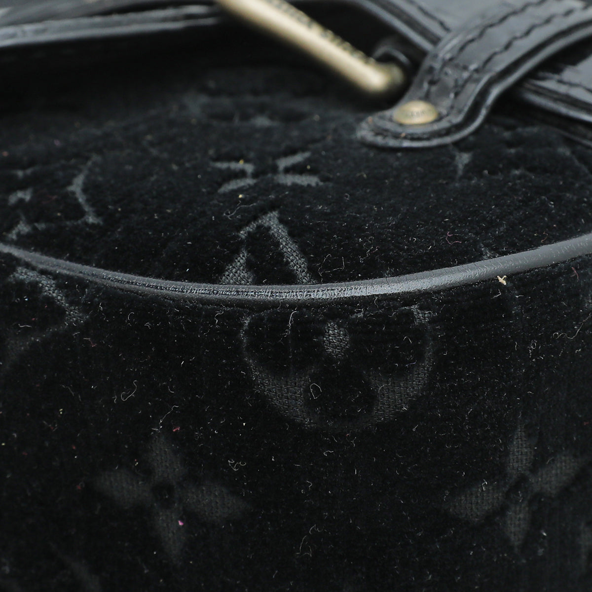 Louis Vuitton Black Vintage Monogram Velours Alligator Gracie MM Bag-Louis Vuitton-THE CLOSET