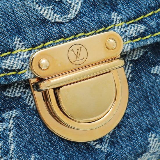 Néo speedy handbag Louis Vuitton Blue in Denim - Jeans - 34208828