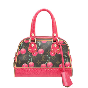 Louis Vuitton Bicolor Lizard Monogram Cerises Neo Deauville Bag