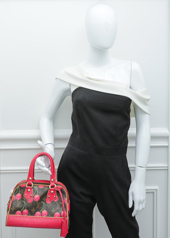 Louis Vuitton Limited Edition Cerises Lizard Neo Deauville Bag