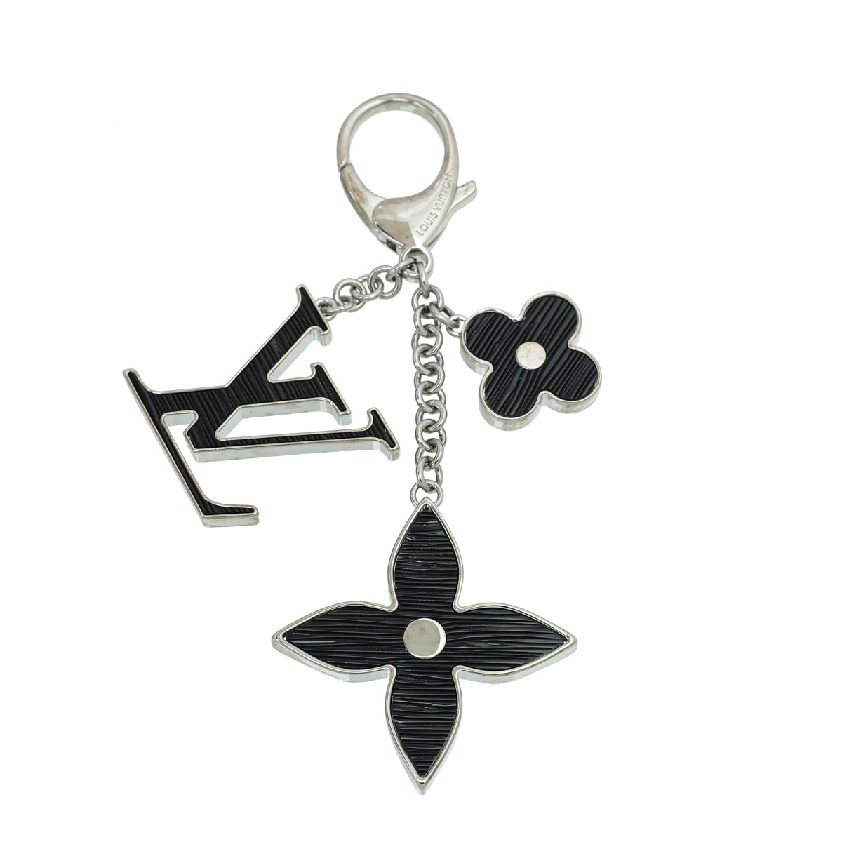 Louis Vuitton Black Fleur D'Epi Key Holder Bag Charm-Louis Vuitton-THE CLOSET