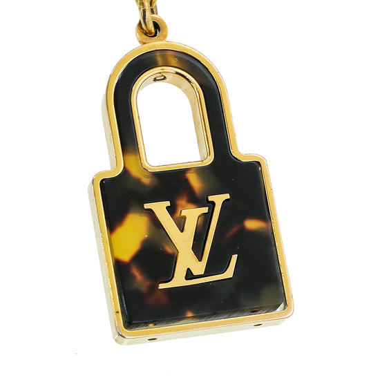 Louis Vuitton Brown Tortoise Shell Resin Confidence Key Holder and Bag Charm