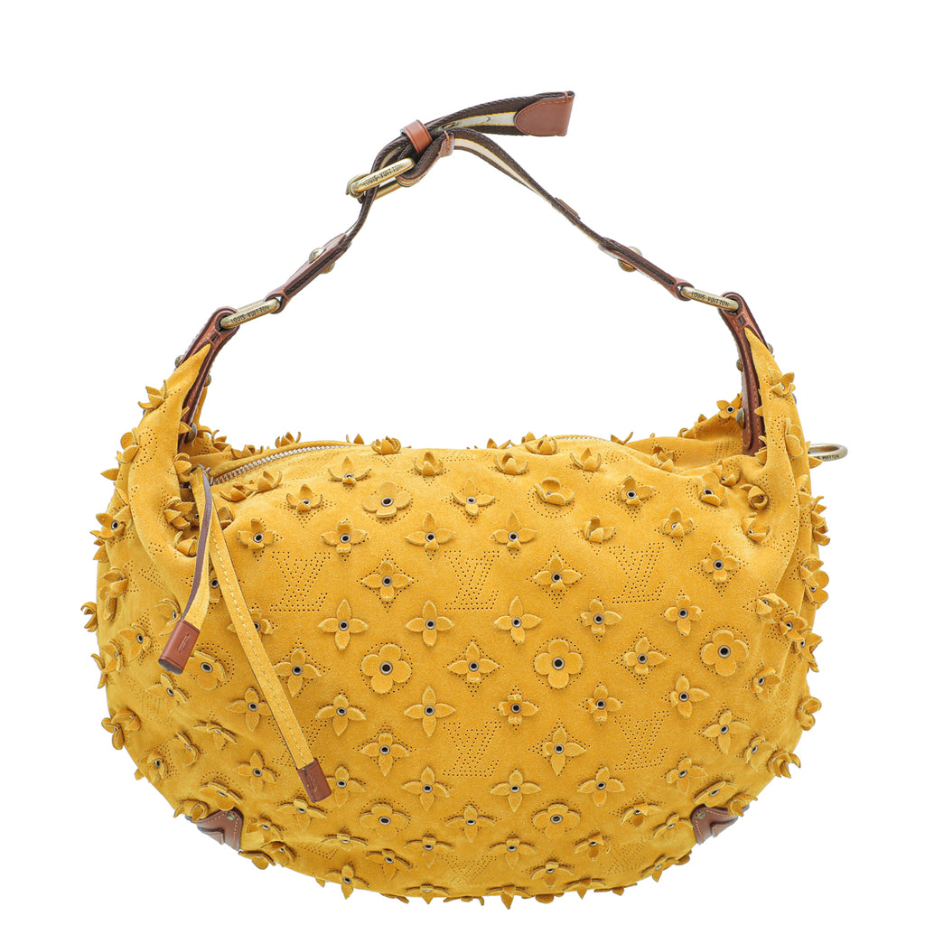 Onatah handbag Louis Vuitton Yellow in Suede - 23091968