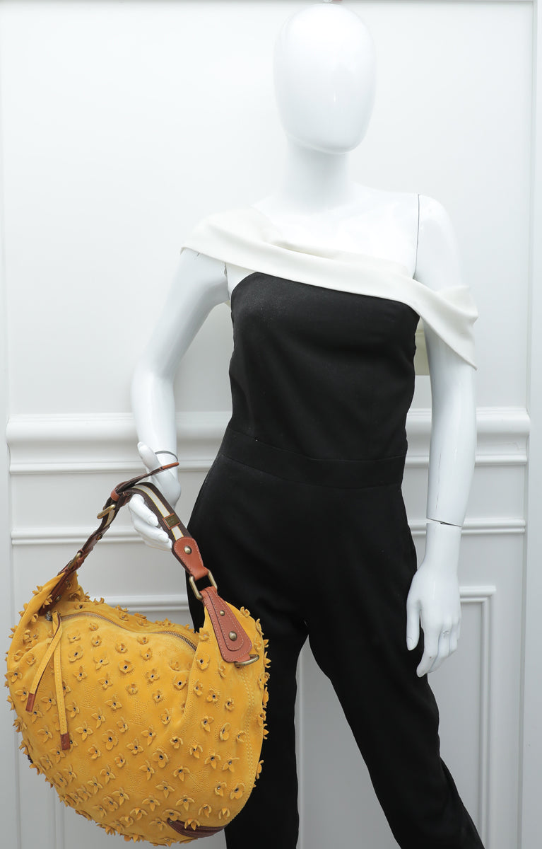 Louis Vuitton Mais Monogram Suede Limited Edition Onatah Fleurs GM Bag  Louis Vuitton