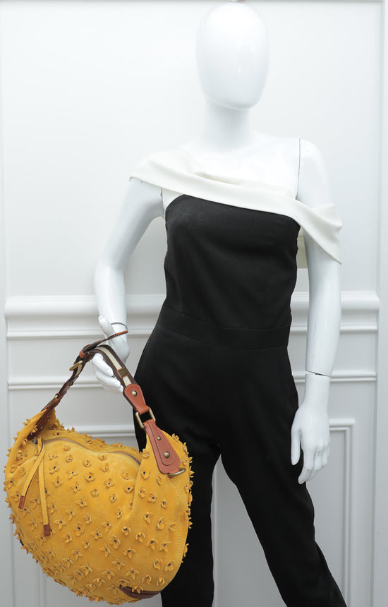 Louis Vuitton, Bags, Louis Vuitton Onatah Gm Yellow Suede Hobo Bag