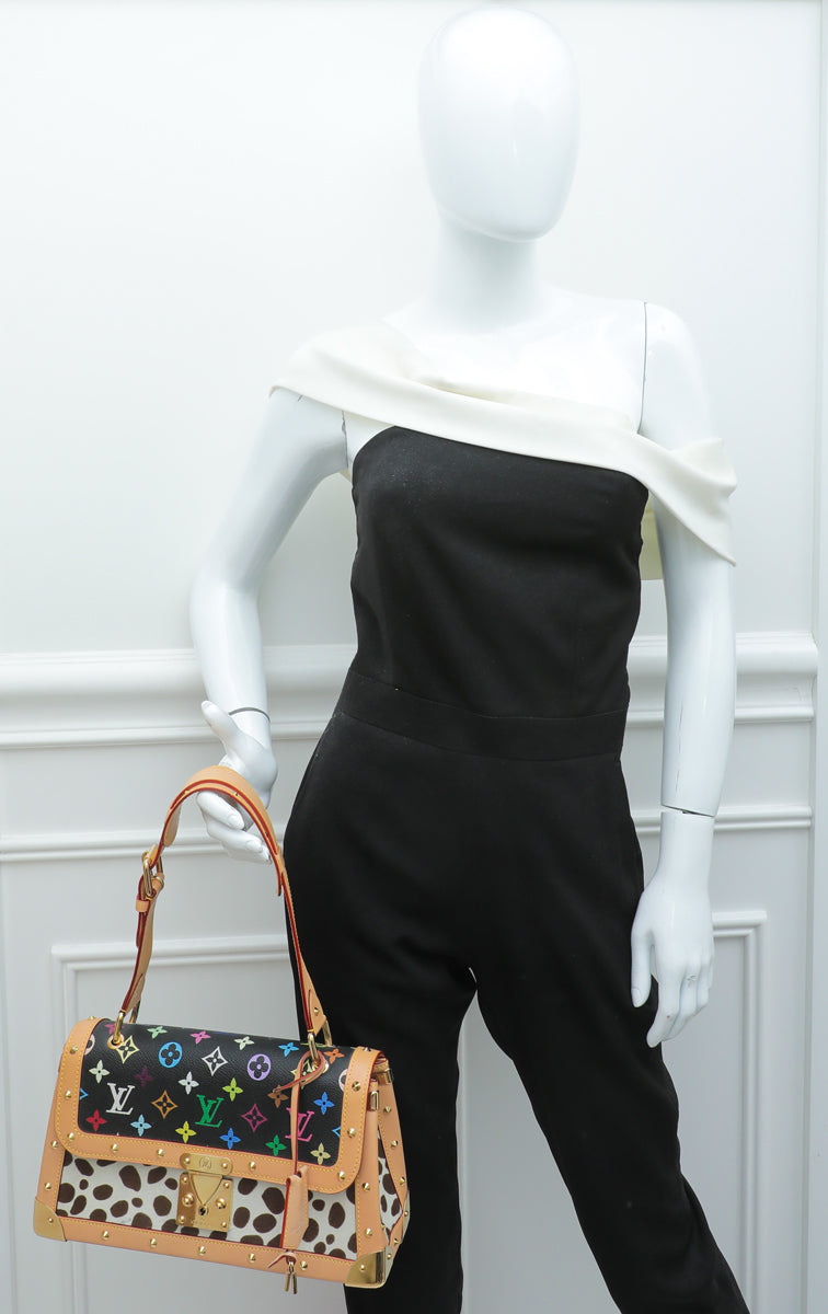 Louis Vuitton Monogram Black Multicolor Dalmatian Sac Rabat Bag – The Closet