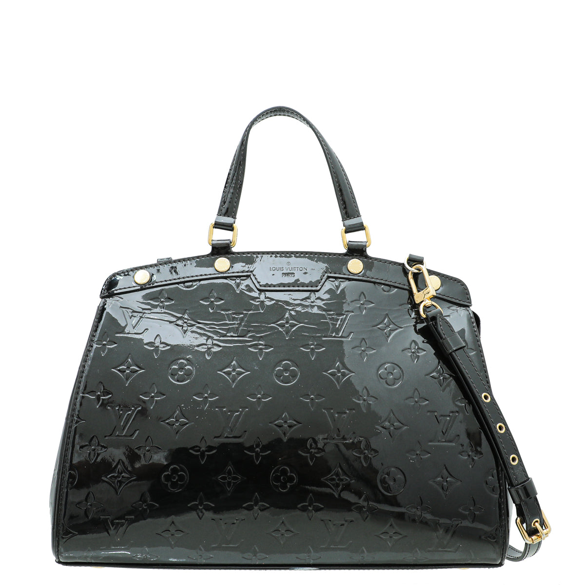 Louis Vuitton Noir Monogram Vernis Brea MM Bag-Louis Vuitton-THE CLOSET