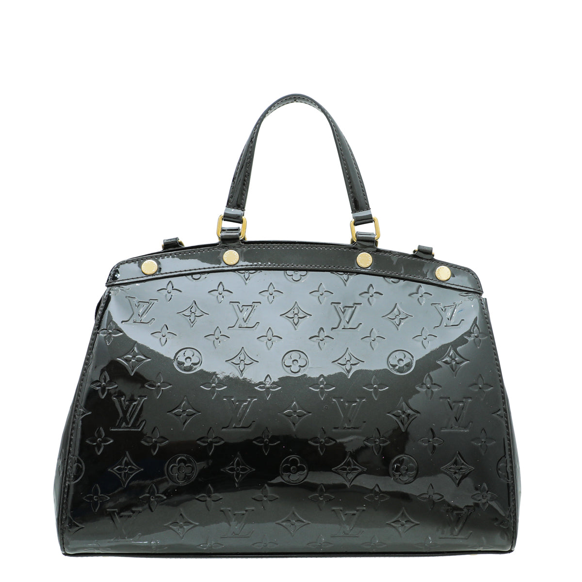 Louis Vuitton Noir Monogram Vernis Brea MM Bag-Louis Vuitton-THE CLOSET