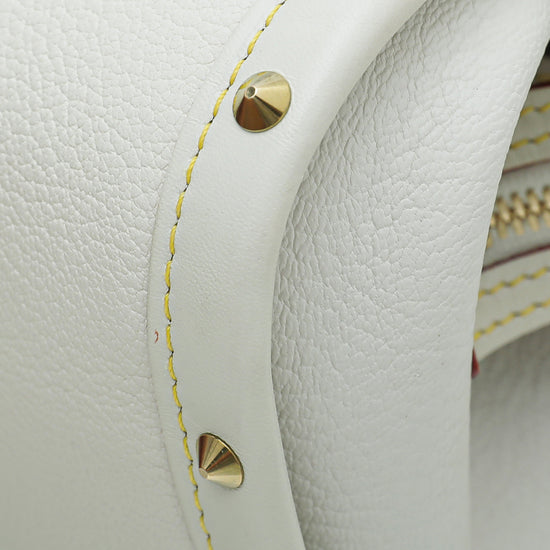 Louis Vuitton White Suhali L'Epanoui PM Bag