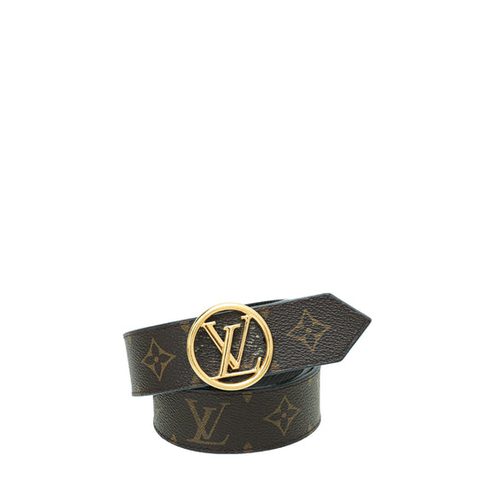 Louis Vuitton Monogram Black Circle Buckle Reversible 35mm Belt 30 – The  Closet