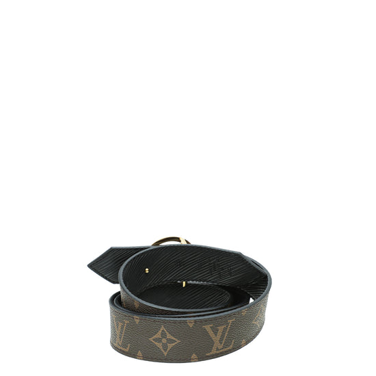 Louis Vuitton Monogram Black LV Circle Reversible Belt