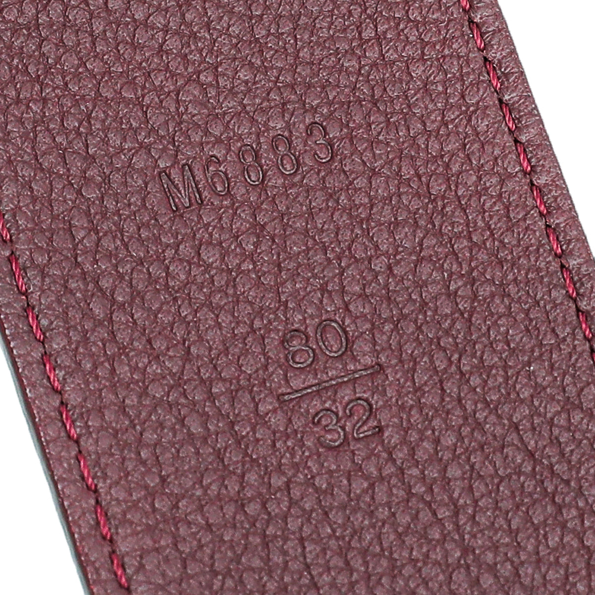Louis Vuitton Rouge Fauvista Initials Buckle Vernis Belt 32