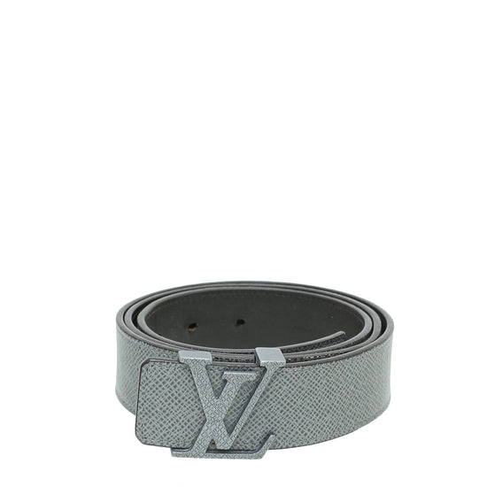 Louis Vuitton Grey Initial Taiga Reversible Belt 38
