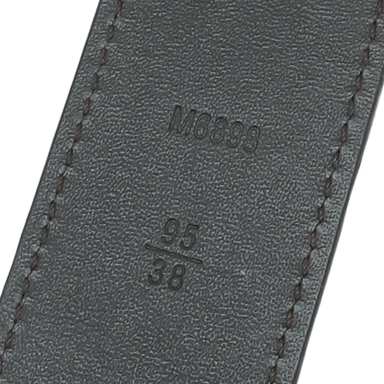 Louis Vuitton Grey Initial Taiga Reversible Belt 38 – The Closet