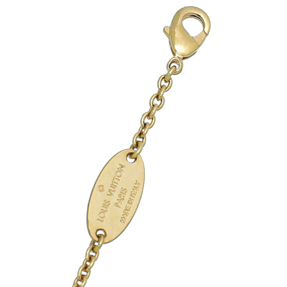 Louis Vuitton Gold-tone Monogram Bracelet LV M6173F Women Excellent S1117