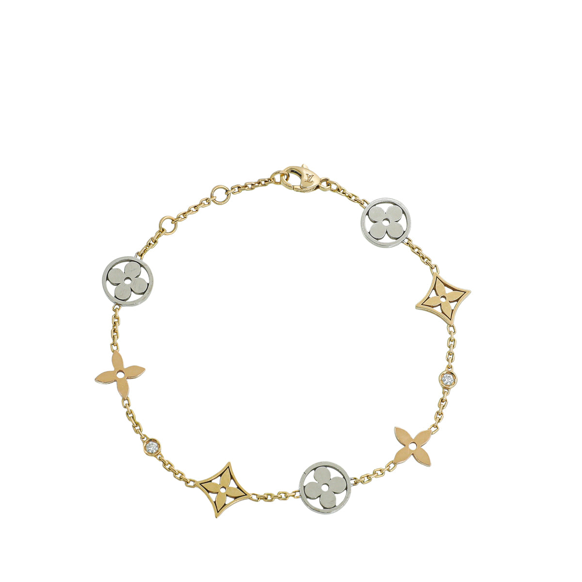 Louis Vuitton 18K Tricolor Idylle Blossom Bracelet-Louis Vuitton-THE CLOSET