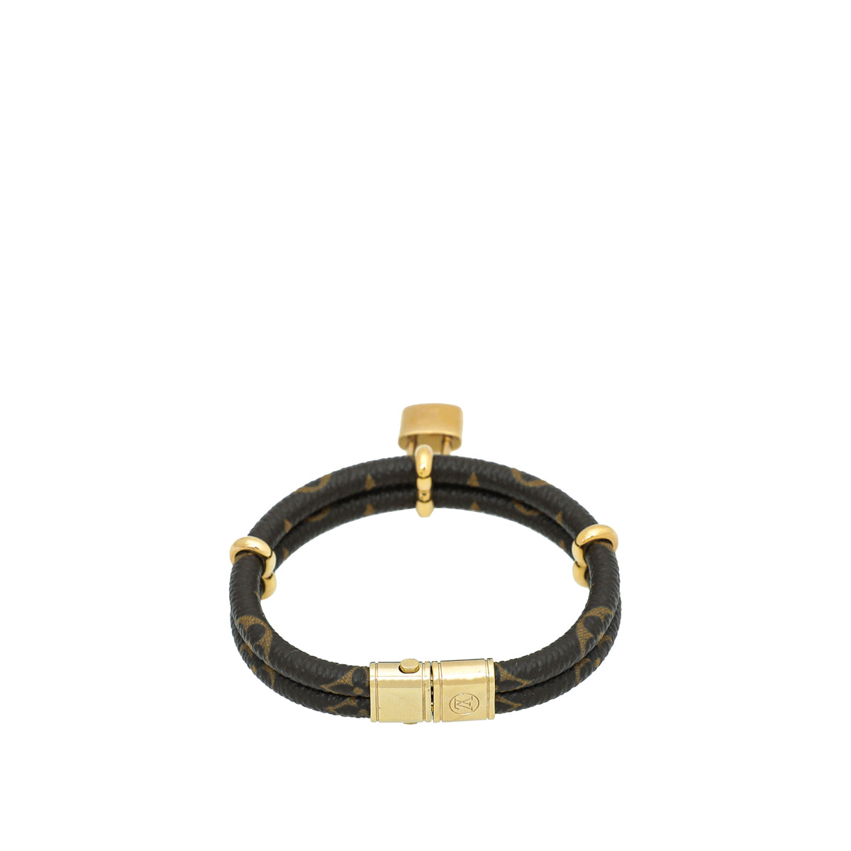 Keep It Double Leather Bracelet Monogram Eclipse Canvas - Men - Fashion  Jewelry