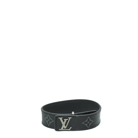 Louis Vuitton LV Slim Bracelet Monogram Eclipse Black in Coated Canvas with  Ruthenium - US