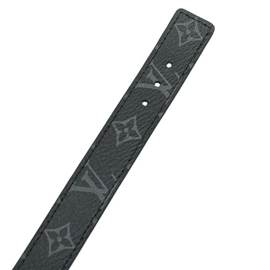 Louis Vuitton LV Slim Bracelet Monogram Eclipse Black in Coated Canvas with  Ruthenium