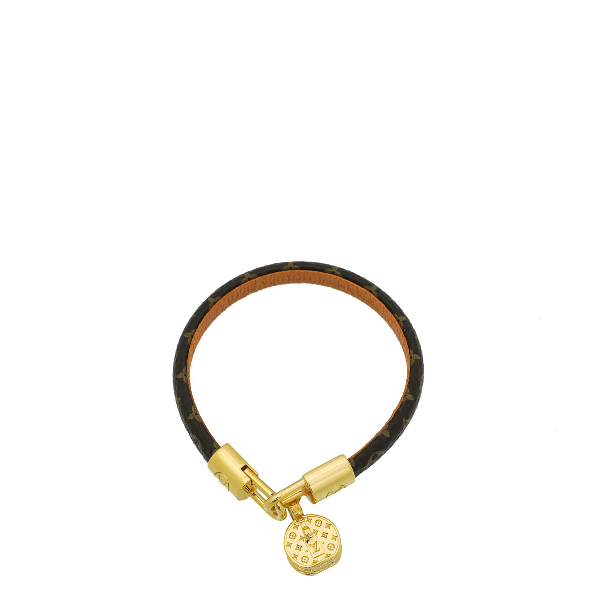Louis Vuitton Brown Monogram Tribute Bracelet 17-Louis Vuitton-THE CLOSET