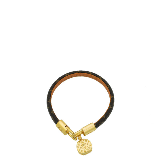 Louis Vuitton Brown Monogram Tribute Bracelet 17