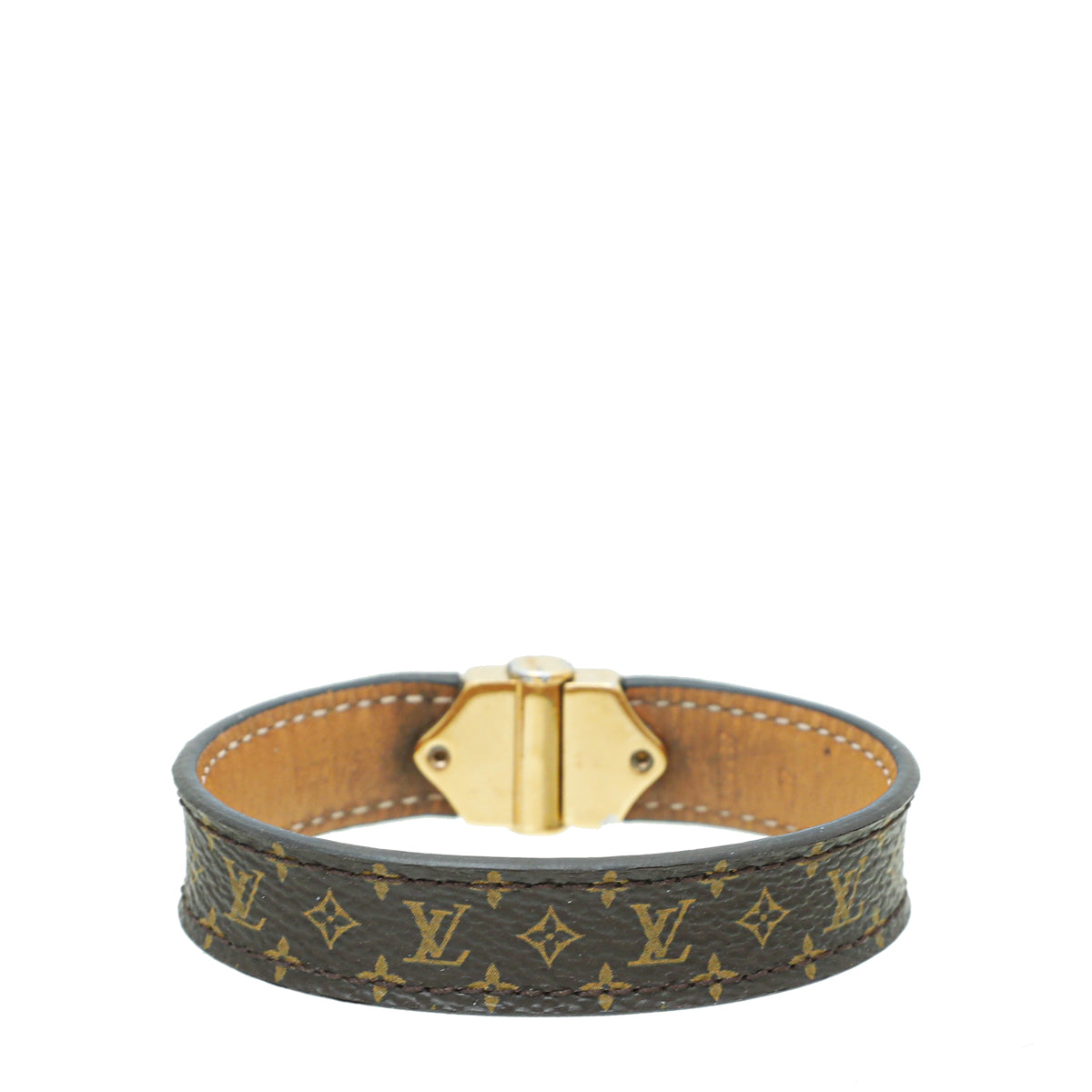 Louis Vuitton Brown Monogram Nano Spirit Bracelet-Louis Vuitton-THE CLOSET