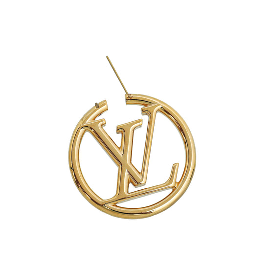 Louis Vuitton Gold Louise Hoop GM Earrings – The Closet
