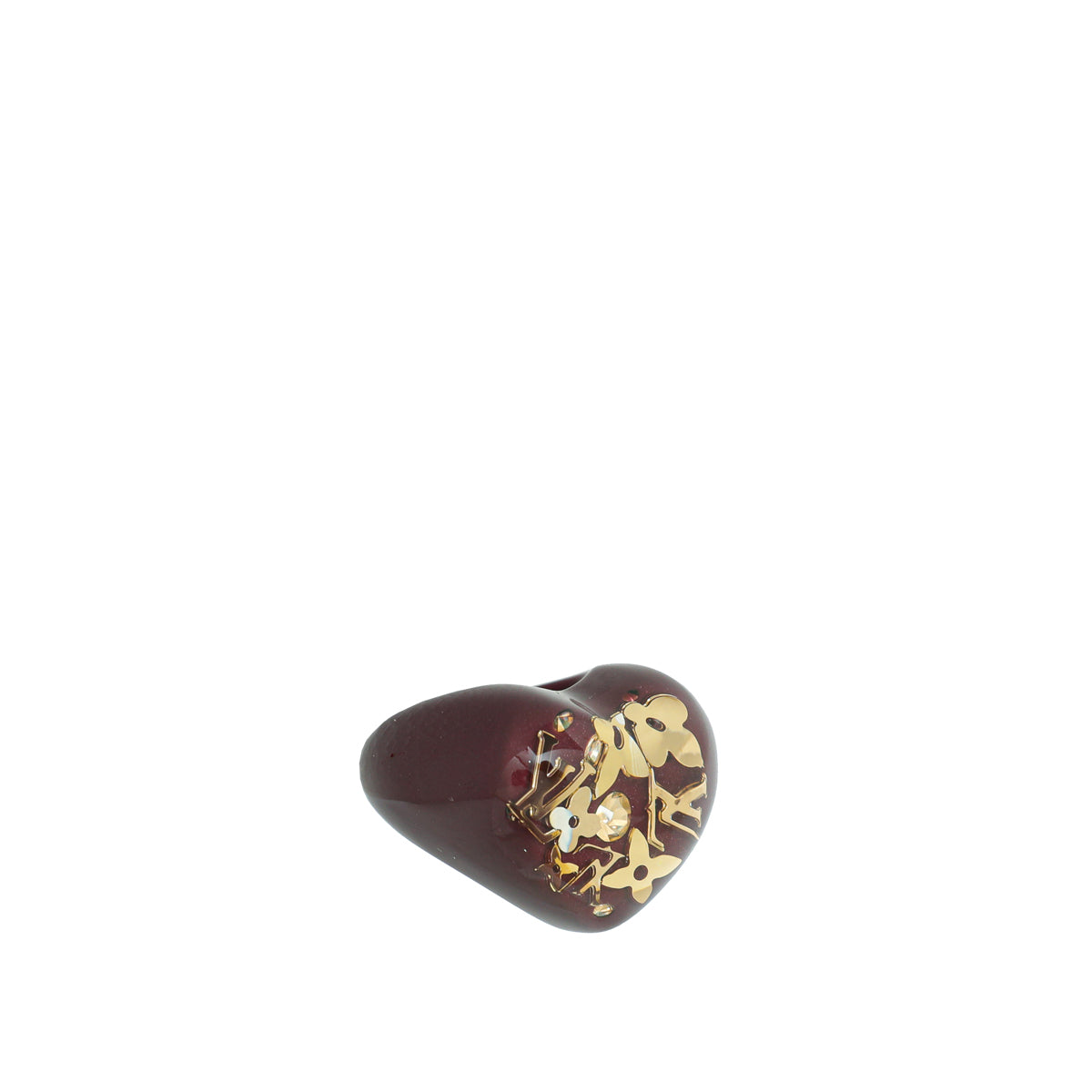 Louis Vuitton Violet Heart Resin Inclusion Ring Medium-Louis Vuitton-THE CLOSET
