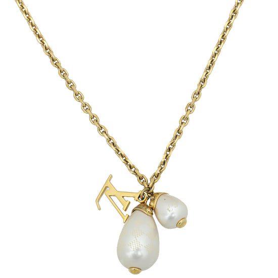Louis Vuitton® LV Eclipse Pearls Necklace Dore. Size in 2023