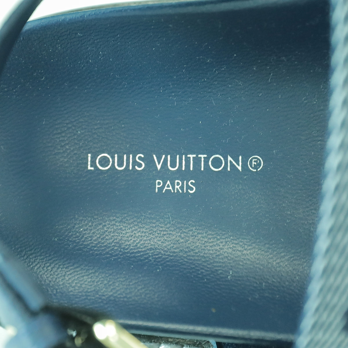Louis Vuitton Tong Flat Sandals Blue Navy blue Leather ref.894719
