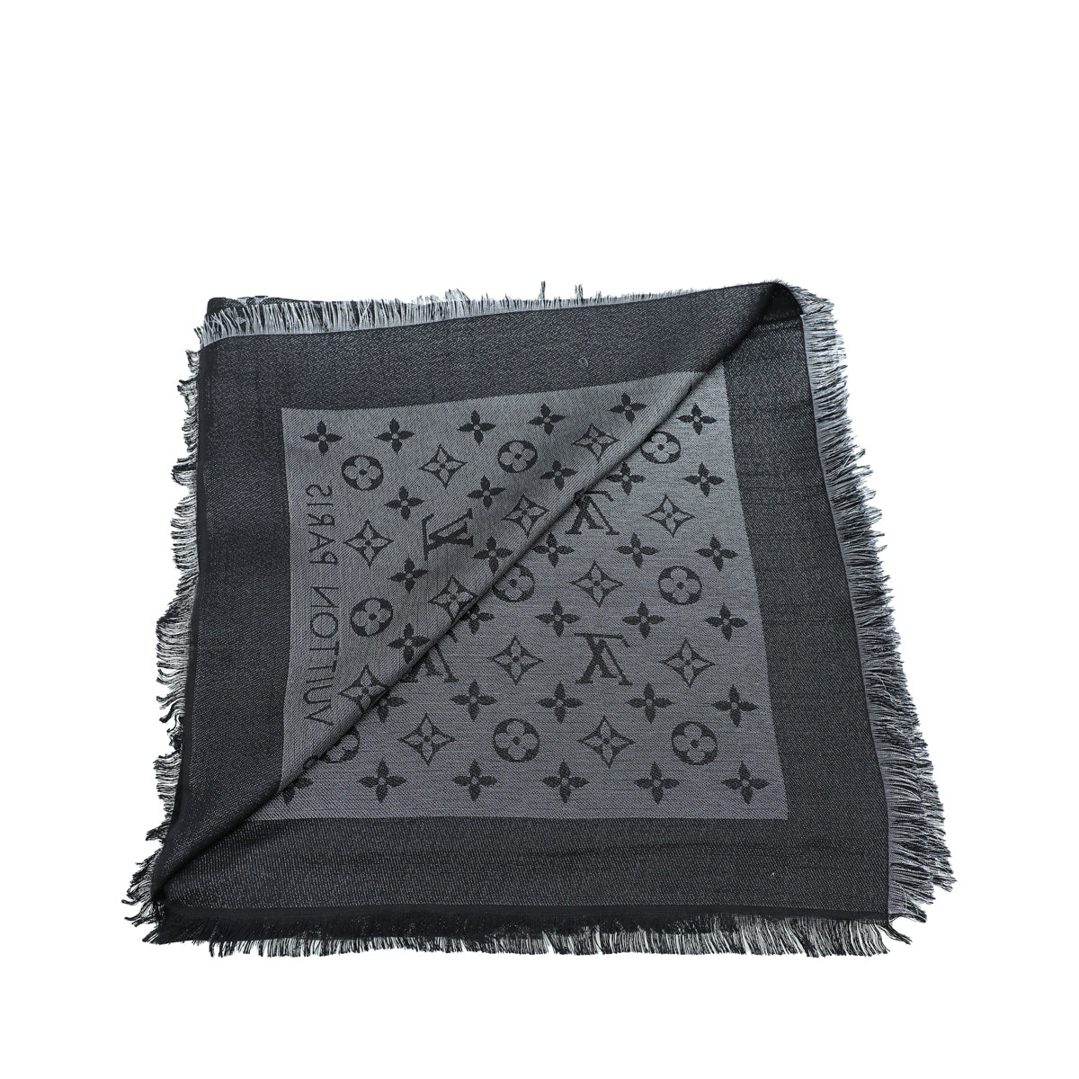 Louis Vuitton Silk Monogram Pattern Shawl - Neutrals Scarves and