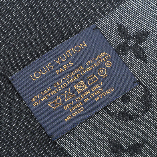 LoUIS VUITTON SHAWL MONOGRAM SHINE BLACK ref.58504 - Joli Closet
