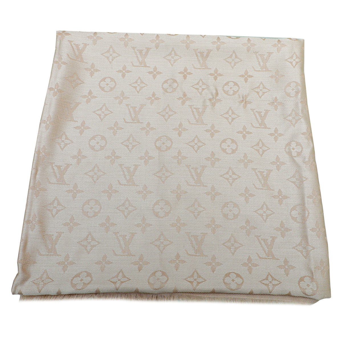Louis Vuitton Ecru Classique Monogram Shawl-Louis Vuitton-THE CLOSET
