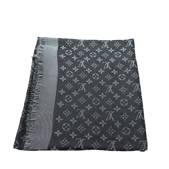 Louis Vuitton Black Monogram So Shine Shawl Louis Vuitton