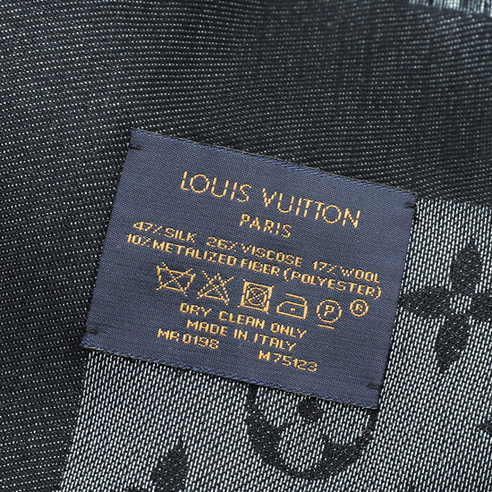 Louis Vuitton Black Monogram Shine Shawl