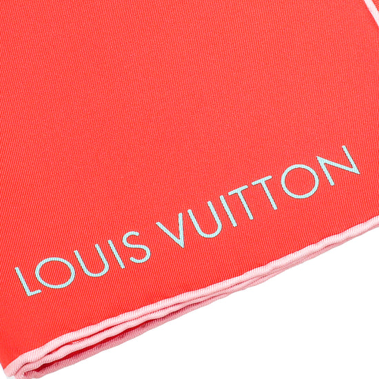 Louis Vuitton Red Monogram Keepall Silk Square Scarf – The Closet