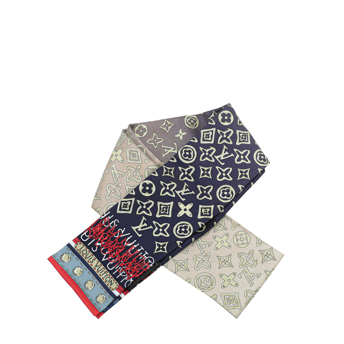 Louis Vuitton Multicolor Monogram Map Silk Bandeau-Louis Vuitton-THE CLOSET